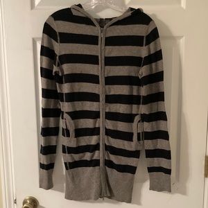 Tops | Emo Striped Sweater Hoodie | Poshmark